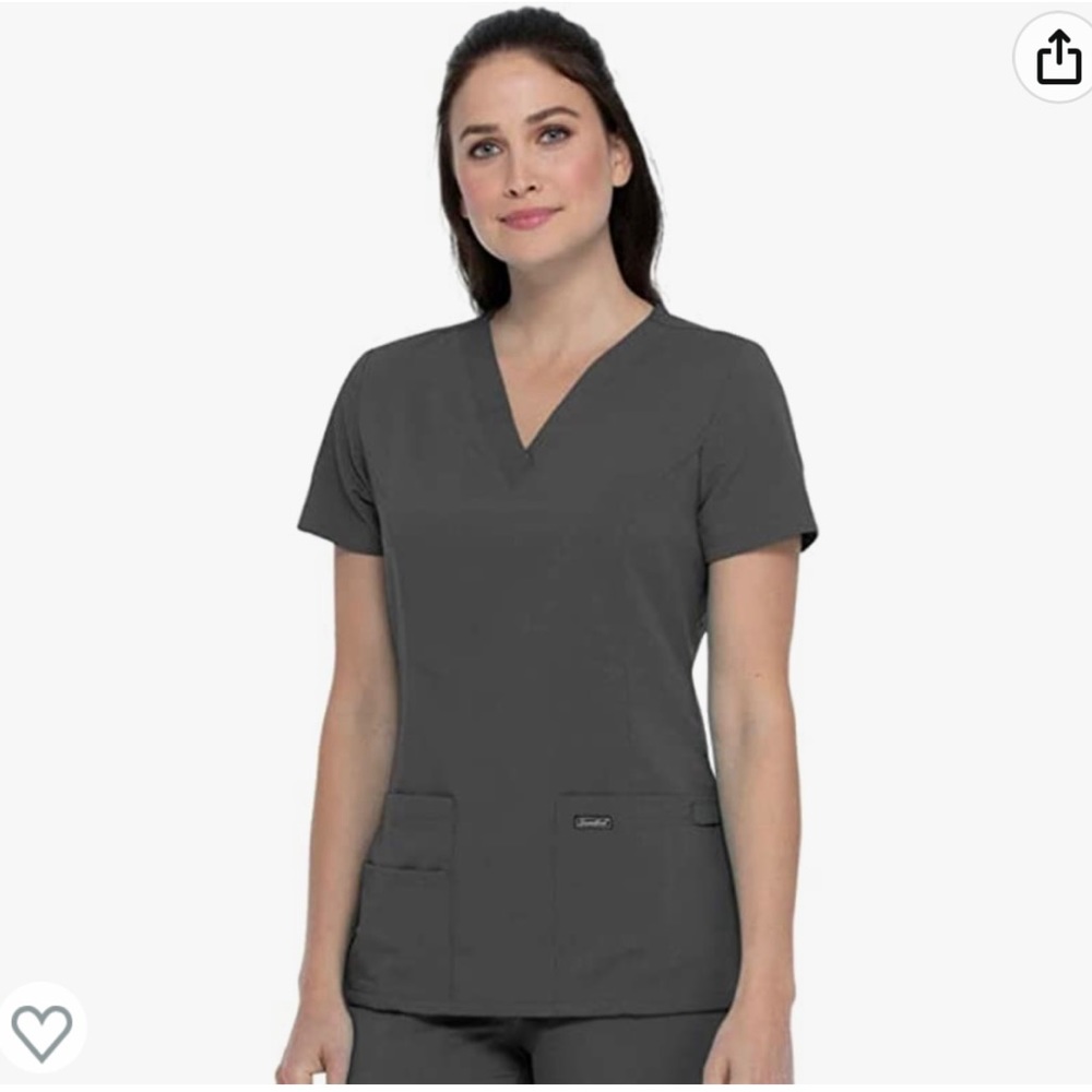 Sanibel Womens Stretch Scrubs set - PEWTER - EXCELLENT CONDITION